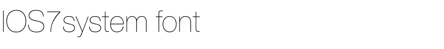 IOS7system font