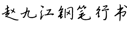 赵九江钢笔行书