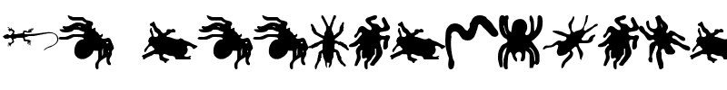 爬行动物图形字体壁虎乌龟蜘蛛等字体An anncrawlersanncrawlers