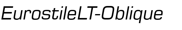 EurostileLT-Oblique